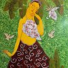 Past Curve XX - Vietnamese Lacquer Paintings by Artist Nguyen Duc Huy