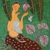 Past Curve XXIV - Vietnamese Lacquer Paintings by Artist Nguyen Duc Huy