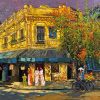 Peaceful Old Quarter - Vietnamese Oil Painting by Artist Giap Van Tuan