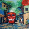 Waiting - Vietnamese Oil Paintings by Artist Minh Chinh
