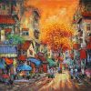 Ha Noi Street I Vietnamese Oil Painting by Artist Giap Van Tuan