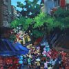 Hang Ma Street - Oil Painting By Artist Vu Manh Tan