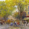 Phung Hung Street - Lacquer Painting by Artist Lam Duc Manh