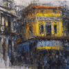 Street of Lantern Lights - Vietnamese Oil Painting by Artist Pham Hoang Minh
