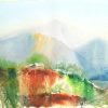 Highland Scenery - Vietnamese Watercolor Painting By Artist Nguyen Ngoc Phuong