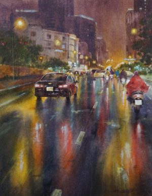 Rainy Street - Artist Duc Tien
