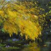 Pond in Autumn I - Vietnamese Oil Painting by Artist Dang Dinh Ngo