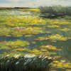 Pond of Water Lily - Vietnamese Oil Painting by Artist Dang Dinh Ngo