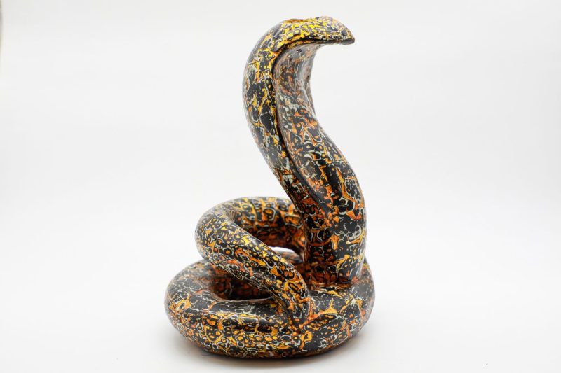 Powerful Snake II - Vietnamese Lacquer Artwork by Artist Nguyen Tan Phat 4