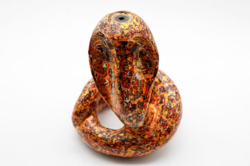 Powerful Snake III - Vietnamese Lacquer Artwork by Artist Nguyen Tan Phat