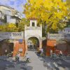 Quan Chuong Gate II - Vietnamese Oil Painting by Artist Pham Hoang Minh