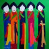 Quan Ho Singers I - Vietnamese Oil Painting by Artist Ngo Duc Hoang