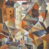 Return to Old Street - Vietnamese Acrylic Painting by artist Bui Quang Luong