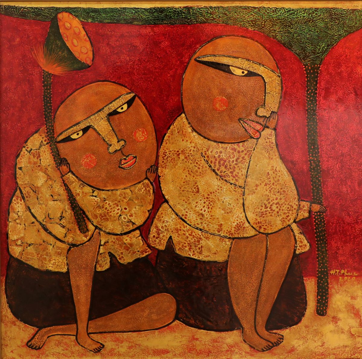 Rhymes I - Vietnam Lacquer Paintings by Artist HT Phuc