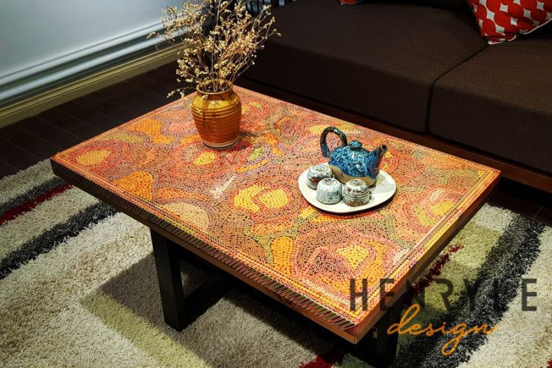 Rose Garden Colored Pencil Coffee Table II 3