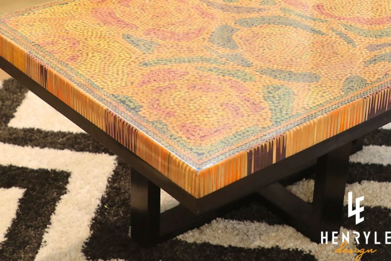 Rose Garden Colored-Pencil Coffee Table III 11