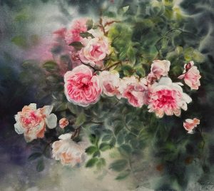 Roses - Vietnamese Watercolor Painting By Artist Phuong Thao