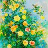 Roses XIV - Vietnamese Oil Painting Flower by Artist An Dang