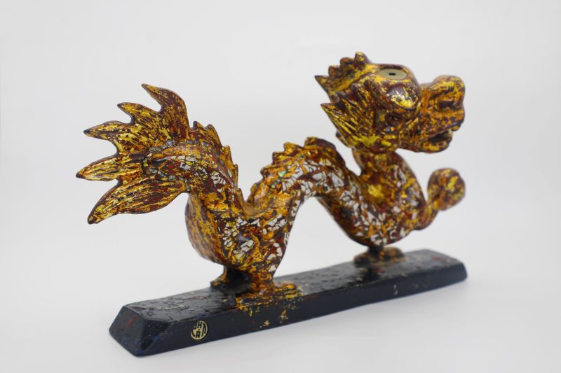 Royal Dragon I - Vietnamese Lacquer Artwork by Artist Nguyen Tan Phat