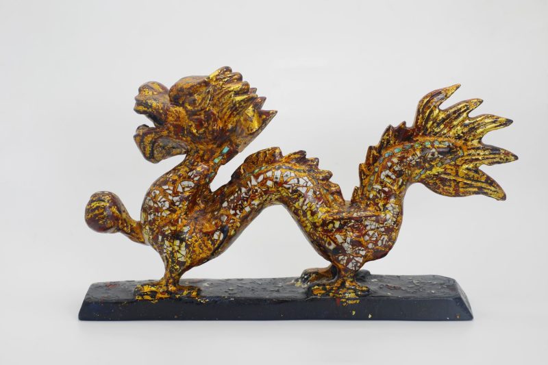 Royal Dragon I - Vietnamese Lacquer Artwork by Artist Nguyen Tan Phat