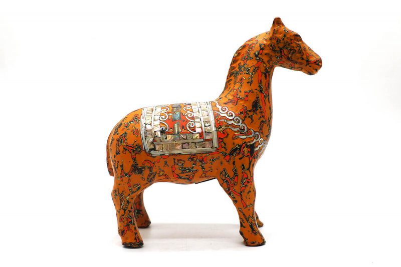 Royal Horse - Vietnamese Lacquer Artworks by Artist Nguyen Tan Phat