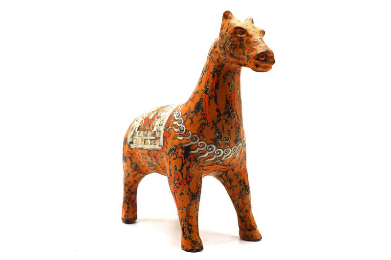 Royal Horse - Vietnamese Lacquer Artworks by Artist Nguyen Tan Phat