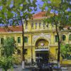 Saigon Post Office - Vietnamese Oil Painting by Artist Pham Hoang Minh