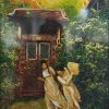 Spring Scenery - Vietnamese Lacquer Painting by Artist Le Khanh Hieu