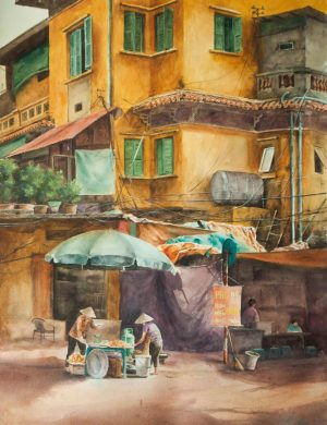 Preparing the Wares - Artist Duc Tien