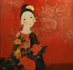 Self-love - Vietnamese Lacquer Painting by Artist Dang Hien