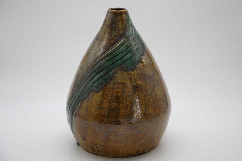 Silk Vase - Vietnamese Ceramic Artwork by Artist Nguyen Thu Thuy