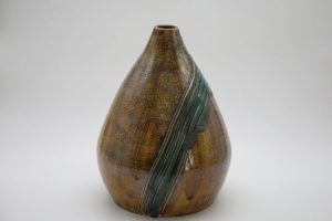 Silk Vase - Vietnamese Ceramic Artwork by Artist Nguyen Thu Thuy