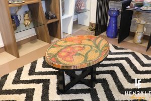 Single Curves Colored-Pencil Coffee Table 11