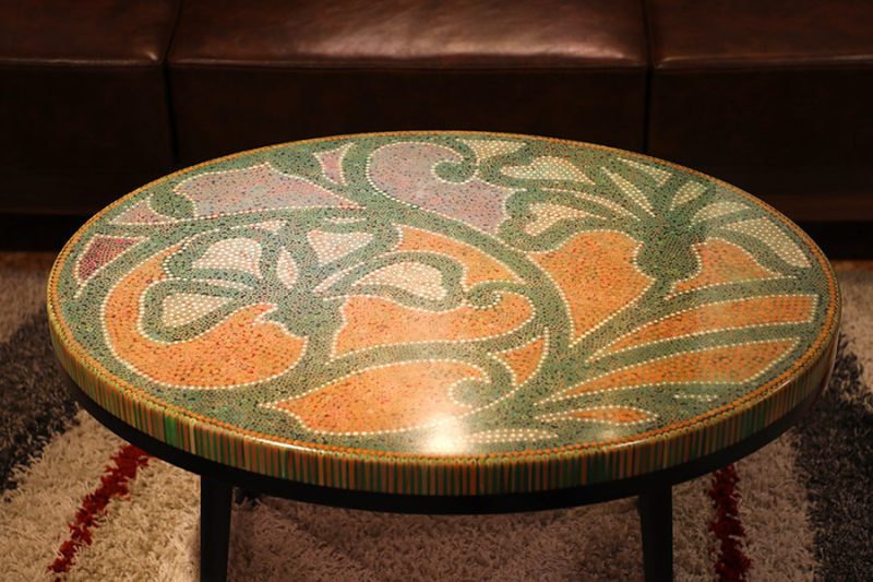 Single Curves II Colored-pencil Coffee Table