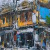 Small Street II - Vietnamese Oil Painting by Artist Pham Hoang Minh