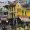 Small Street III - Vietnamese Oil Painting by Artist Pham Hoang Minh
