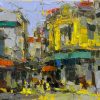 Small Street IV - Vietnamese Oil Painting by Artist Pham Hoang Minh