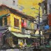 Small Street VI - Vietnamese Oil Painting by Artist Pham Hoang Minh