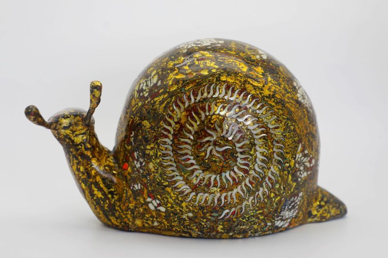 Snail IV - Vietnamese Lacquer Artwork by Artist Nguyen Tan Phat