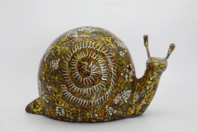 Snail IV - Vietnamese Lacquer Artwork by Artist Nguyen Tan Phat