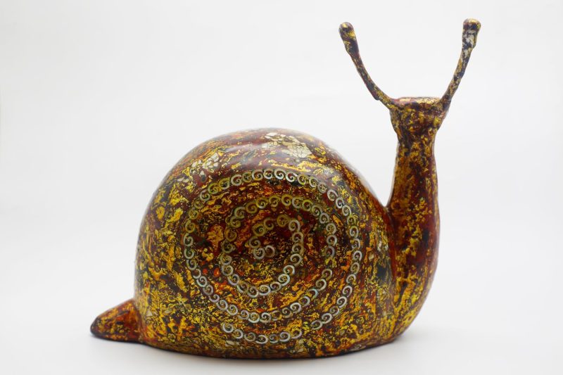 Snail V - Vietnamese Lacquer Artwork by Artist Nguyen Tan Phat