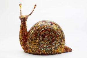 Snail V - Vietnamese Lacquer Artwork by Artist Nguyen Tan Phat
