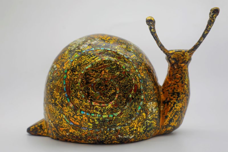 Snail VI - Vietnamese Lacquer Artwork by Artist Nguyen Tan Phat