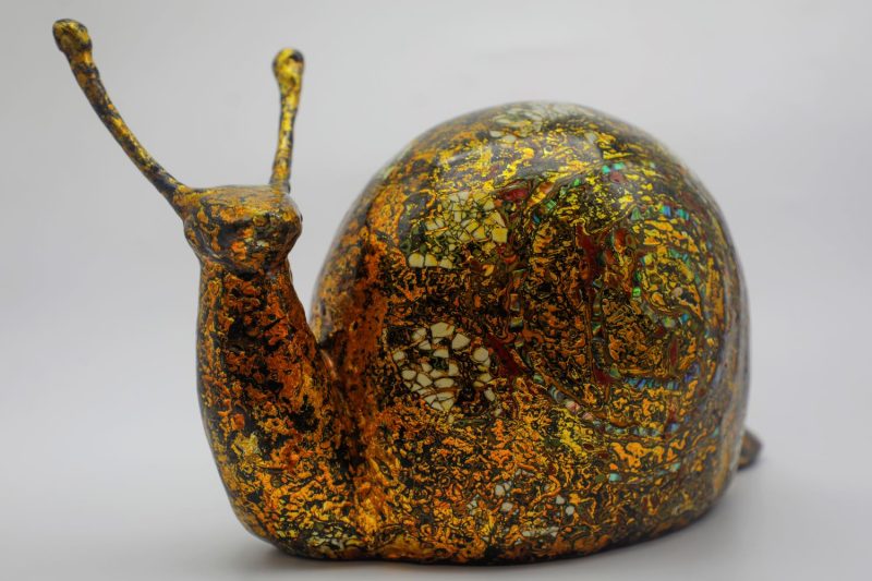 Snail VI - Vietnamese Lacquer Artwork by Artist Nguyen Tan Phat