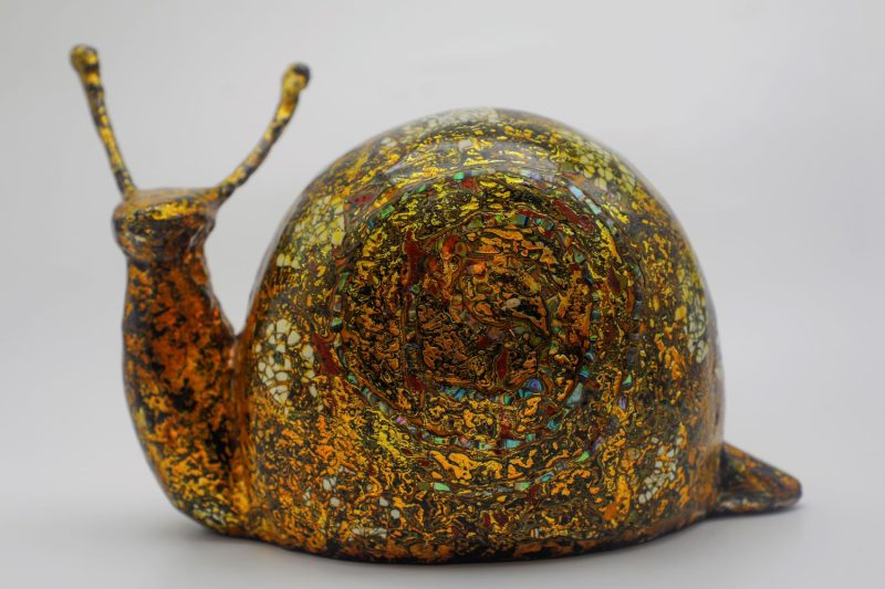 Snail VI - Vietnamese Lacquer Artwork by Artist Nguyen Tan Phat