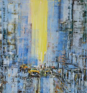 Splendid Street II - Vietnamese Oil Painting by Artist Nguyen Phan Bach