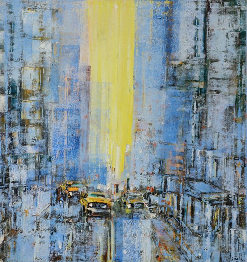 Splendid Street II - Vietnamese Oil Painting by Artist Nguyen Phan Bach