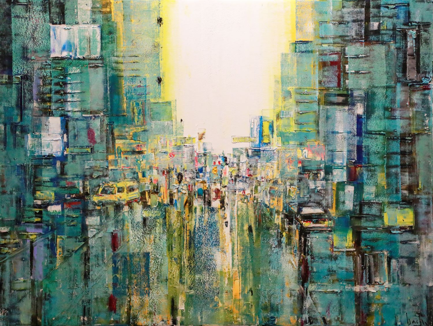 Splendid Street VI - Vietnamese Oil Painting by Artist Nguyen Phan Bach