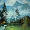 Spring at Ha Giang - Vietnamese Oil Painting by Artist Dang Dinh Ngo