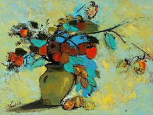 Still Life - Vietnamese Oil Painting by Artist Dang Dinh Ngo